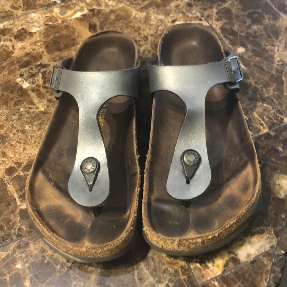 Birkenstock Gizeh Thong Sandals. Size 39. Grey